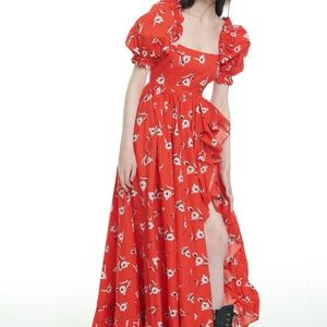 Selkie red floral Sweet Caroline maxi dress